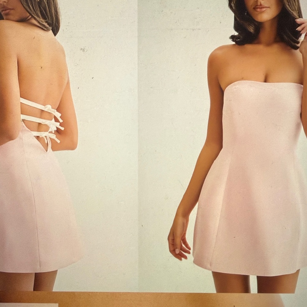 Meshki Blush Pink Strapless Dress